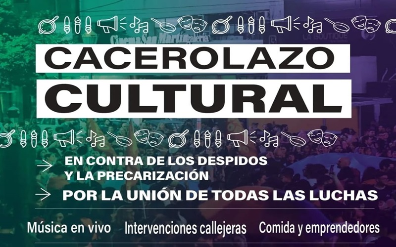 En este momento estás viendo Cacerolazo Cultural de Unidxs Por la Cultura en La Plata